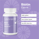 Biotin Capsules, 5000mcg - Celebrete Vitamins
