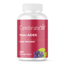 Multi-ADEK Chewable Multivitamin With Iron, Grape - Celebrate Vitamins