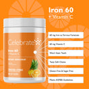 Iron 60 mg  + Vitamin C Soft Chews, Twisted Citrus - Celebrete Vitamins