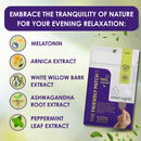 Relief Night Patch - 8 pack Arnica, White Willow Bark, Melatonin for Soreness for sleep Friendly Patch Co