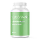 Supplement bottle labeled 'Celebrate Calcium PLUS' on a white background