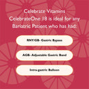Supplement bottle labeled 'CelebrateONE 18 with Iron' on a white background