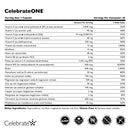 Supplement bottle labeled 'CelebrateONE' on a white background