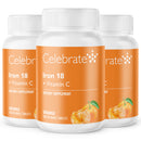 Iron 18 mg + Vitamin C Chewable Tablets Orange - Celebrate Vitamins