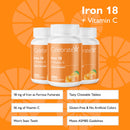 Iron 18 mg + Vitamin C Chewable Tablets Orange - Celebrate Vitamins