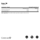 Iron 30 mg + Vitamin C 60 mg Capsules - Celebrete Vitamins