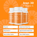 Iron 30 mg + Vitamin C 60 mg Capsules - Celebrete Vitamins