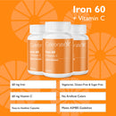 Iron 60 mg + Vitamin C 60mg Capsules - Celebrate Vitamins
