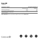 Iron 60 mg + Vitamin C 60mg Capsules - Celebrate Vitamins