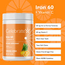 Iron 60 mg + Vitamin C Soft Chews Citrus - Celebrete Vitamins