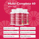 Multi-Complete 60 Chewable Multivitamin with Iron - Celebrate Vitamins