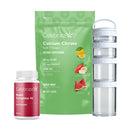 Celebrate Calcium Citrate soft chews, Multi-Complete 45 supplement bottle, and a clear container on a white background.