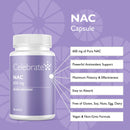 NAC (N-Acetyl Cysteine), 600 mg Capsule - Celebrete Vitamins