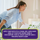 Relief Night Patch - 8 pack Arnica, White Willow Bark, Melatonin for Soreness for sleep Friendly Patch Co
