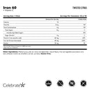 Iron 60 mg  + Vitamin C Soft Chews, Twisted Citrus - Celebrete Vitamins