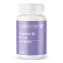 Vitamin D3 supplement bottle with purple label on a white background