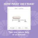 Zinc Plus Copper 25mg + 2mg Capsule - Celebrate Vitamins