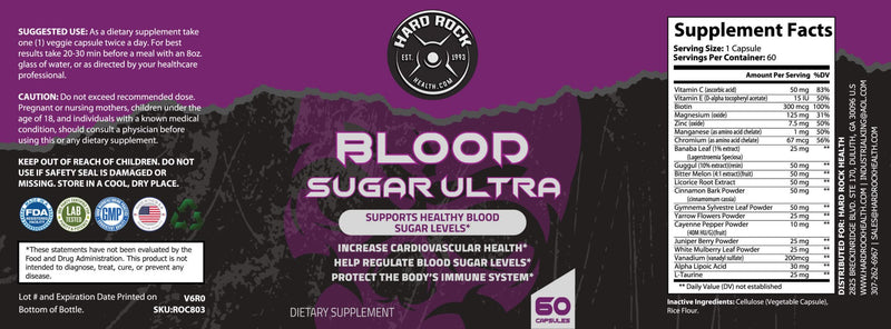 Blood Sugar Ultra - Maintain Blood Sugar Levels - VitaEver Nutrition