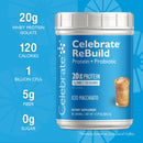 Celebrate® ReBuild Probiotic Protein Powder - Celebrete Vitamins