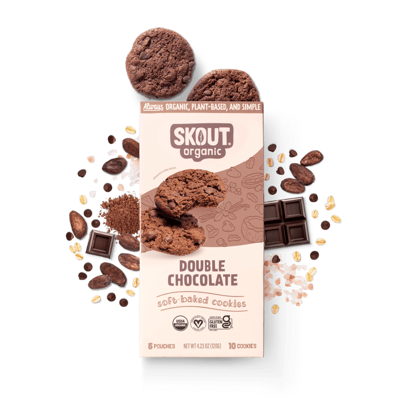 Skout Organic Double Chocolate Soft Baked Cookies Skout Organic