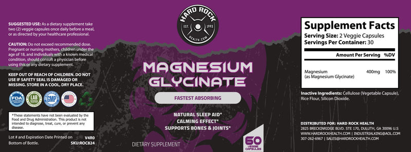 Magnesium Glycinate - Fast Absorption - VitaEver Nutrition